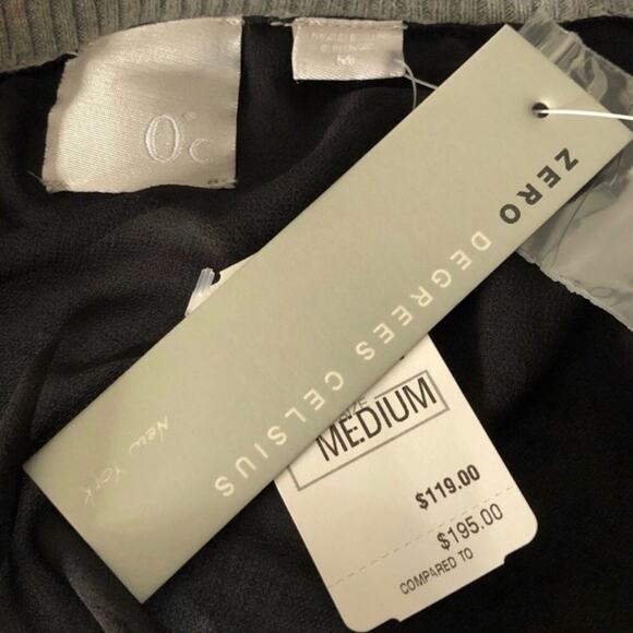 Zero Degrees Celsius Plaid Bateau Sweater 2X NWT Georgette Hem Plus - Picture 3 of 7